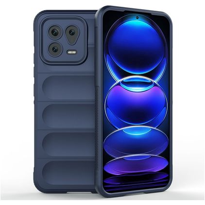 Mobigear Bumpy Xiaomi 13 Hülle Flexibles TPU Backcover - Dunkelblau