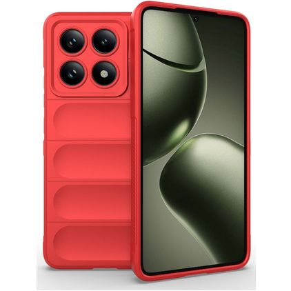 Mobigear Bumpy Xiaomi 14T Hülle Flexibles TPU Backcover - Rot