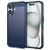 Mobigear Brushed Slim iPhone 16 Hülle Flexibles TPU Backcover - Blau