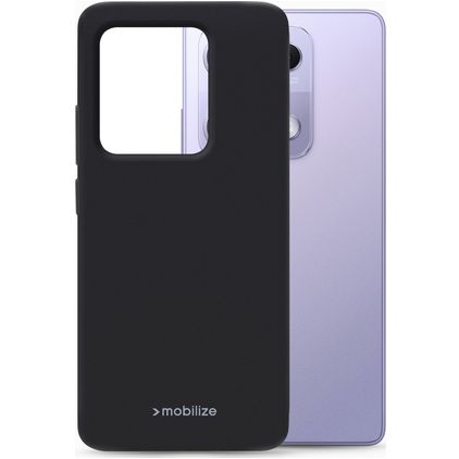 Mobilize Rubber Gelly Xiaomi Redmi Note 14S Hülle Flexibles TPU Backcover - Schwarz