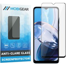 Mobigear Premium Motorola Moto E22 Panzerglas Displayschutz - Hüllenfreundlich - Schwarz