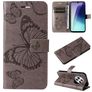 Mobigear Butterfly Xiaomi Redmi 14C Hülle Klapphülle Geldbörse - Grau