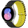 Mobigear Ocean Silikon Smartwatch Armband Dornschließe - 22-mm-Universalanschluss - Schwarz / Gelb