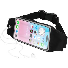 Mobiparts Comfort Fit Belt Handyhalterung Joggen iPhone Air Sporthülle Neopren Gürtel - Schwarz