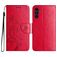 Mobigear Flowers Samsung Galaxy A36 Hülle Klapphülle Geldbörse - Rot