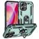 Mobigear Armor Ring iPhone 16 Hülle Hardcase Backcover Stoßfest mit Ringhalter - Grün