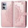 Mobigear Mandala OnePlus Nord CE 2 Hülle Klapphülle Geldbörse - Roségold