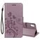 Mobigear Flowers iPhone XR Hülle Klapphülle Geldbörse - Lila
