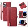 Mobigear Zipper iPhone 14 Pro Hülle Klapphülle Geldbörse - Rot