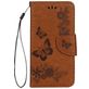 Mobigear Butterfly iPhone XS Hülle Klapphülle Geldbörse - Braun