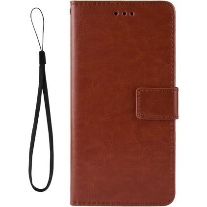 Mobigear Wallet HTC Desire 20 Pro Hülle Klapphülle Geldbörse - Braun