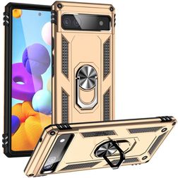 Mobigear Armor Ring Google Pixel 6a Hülle Hardcase Backcover Stoßfest mit Ringhalter - Gold