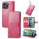 Mobigear Clover iPhone 15 Pro Hülle Klapphülle Geldbörse - Magenta