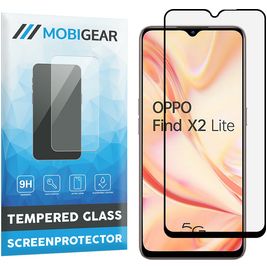 Mobigear Premium OPPO Find X2 Lite Panzerglas Gehärtetes Glas Displayschutz - Hüllenfreundlich - Schwarz
