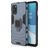 Mobigear Armor Ring OnePlus 8T Hülle Hardcase Backcover Stoßfest mit Ringhalter - Blau