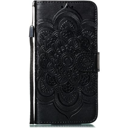 Mobigear Mandala iPhone 11 Klapphülle Portemonnaie - Schwarz