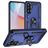 Mobigear Armor ring Samsung Galaxy A36 Hülle Hardcase Backcover Stoßfest mit Ringhalter - Blau