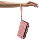 Caseme 008 iPhone 14 Plus Hülle Abnehmbare 2in1 Klapphülle Geldbörse - Pink