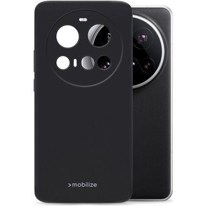 Mobilize Rubber Gelly Xiaomi 15 Ultra Hülle Flexibles TPU Backcover - Schwarz