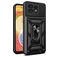 Mobigear Armor Ring Cam Slide Motorola Edge 40 Pro Hülle Hardcase Backcover Stoßfest mit Ringhalter und Kamera Slider - Schwarz