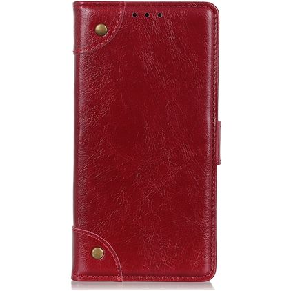 Mobigear Ranch Huawei P40 Pro Plus Hülle Klapphülle Geldbörse - Weinrot