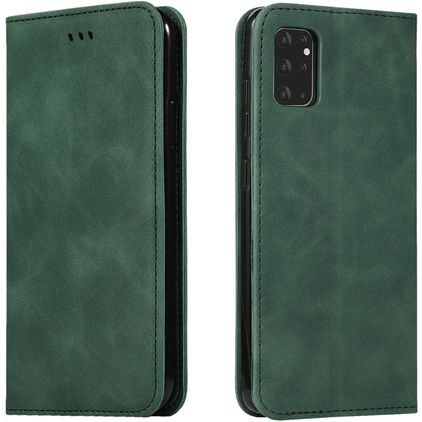 Mobigear Retro Slim Samsung Galaxy S20 Plus Hülle Klapphülle Geldbörse - Grün