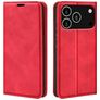 Mobigear Retro Slim iPhone 18 Pro Max Hülle Klapphülle Geldbörse - Rot