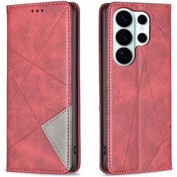Mobigear Rhombus Slim Samsung Galaxy S26 Ultra Hülle Klapphülle - Rot