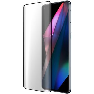 Mobiparts Curved OPPO Find X3 Pro Panzerglas Gehärtetes Glas Displayschutz - Hüllenfreundlich - Schwarz