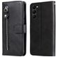 Mobigear Zipper Samsung Galaxy S23 Hülle Klapphülle Geldbörse - Schwarz