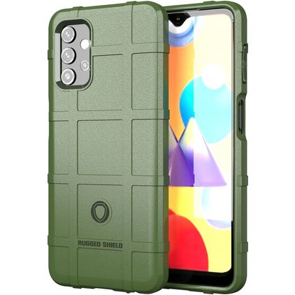 Mobigear Rugged Shield Samsung Galaxy A32 5G Hülle Flexibles TPU Backcover Stoßfest - Grün