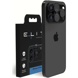 Elite iPhone 17 Pro Panzerglas Gehärtetes Glas Kameralinsen Schutz - Hüllenfreundlich - Schwarz