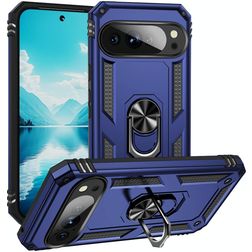 Mobigear Armor Ring Google Pixel 10 Pro XL Hülle Hardcase Backcover Stoßfest mit Ringhalter - Blau