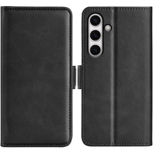 Mobigear Slim Magnet Samsung Galaxy S24 FE Hülle Klapphülle Geldbörse - Schwarz