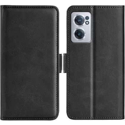 Mobigear Slim Magnet OnePlus Nord CE 2 Hülle Klapphülle Geldbörse - Schwarz