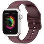 Mobigear Dashed Silikon Apple Watch Armband Dornschließe - 42/41/40/38 mm - Weinrot