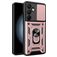 Mobigear Armor Ring Cam Slide Samsung Galaxy S24 FE Hülle Hardcase Backcover Stoßfest mit Ringhalter und Kamera Slider - Roségold