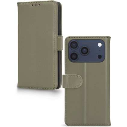 Mobilize Premium Gelly iPhone 17 Pro Hülle Klapphülle Geldbörse - Grün