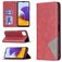 Mobigear Rhombus Slim Samsung Galaxy A22 5G Hülle Klapphülle - Rot