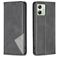 Mobigear Rhombus Slim Motorola Moto G54 Hülle Klapphülle - Schwarz