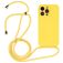 Mobigear Lanyard iPhone 14 Pro Silikon Handykette - Gelb