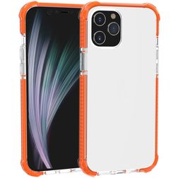 Mobigear Full Bumper iPhone 12 Pro Max Hülle Hardcase Backcover Stoßfest - Transparent / Orange