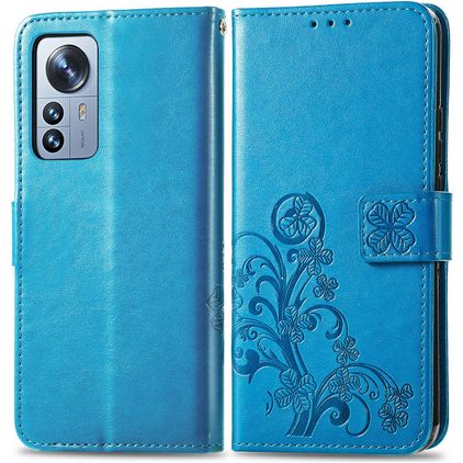 Mobigear Clover Xiaomi 12 Pro Klapphülle Portemonnaie - Blau