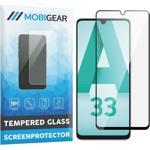 Mobigear Premium Samsung Galaxy A33 Panzerglas Displayschutz - Hüllenfreundlich - Schwarz