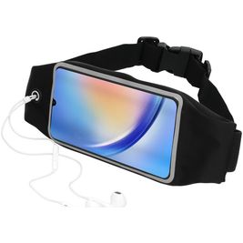 Mobiparts Comfort Fit Belt Handyhalterung Joggen Samsung Galaxy A34 Sporthülle Neopren Gürtel - Schwarz