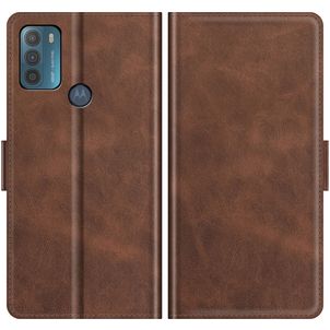 Mobigear Slim Magnet Motorola Moto G50 Hülle Klapphülle Geldbörse - Braun