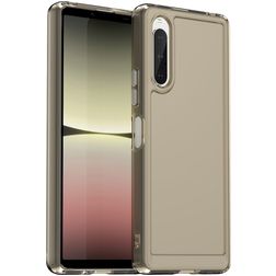 Mobigear Crystal Sony Xperia 10 V Hülle Flexibles TPU Backcover - Grau