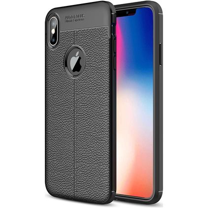Mobigear Luxury iPhone XS Max Hülle Flexibles TPU Backcover - Schwarz