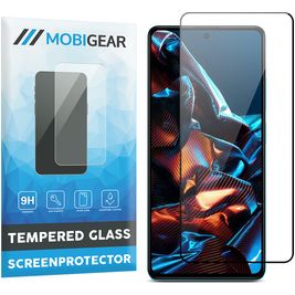 Mobigear Premium POCO X5 Pro Panzerglas Gehärtetes Glas Displayschutz - Hüllenfreundlich - Schwarz
