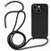 Mobigear Lanyard iPhone 15 Silikon Handykette - Schwarz